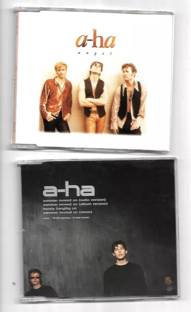 A-HA ▬ Lot of 2 x MAXI-CD ▬ ANGEL (+ 3 LIVE!) + SUMMER MOVED ON (12" REMIX)