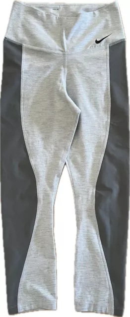 Nike Dri-Fit Gray Two Tone One Legend Pant Crop Legging Size Small