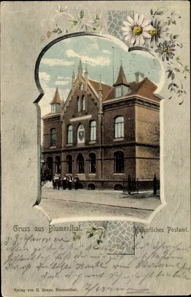 Passepartout Ak Blumenthal Hansestadt Bremen, Kaiserliches Postamt - 10470473