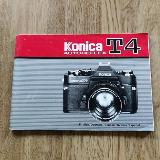 Konica T4 Autoreflex Manual English / Deutsch / Francais / svensk / Español