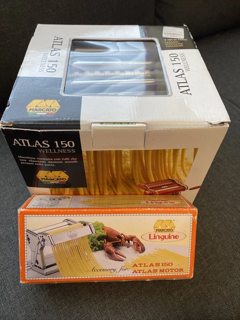 Marcato Atlas Pasta Maker Model 150 Deluxe Hand Crank Machine Made Italy EUC CIB