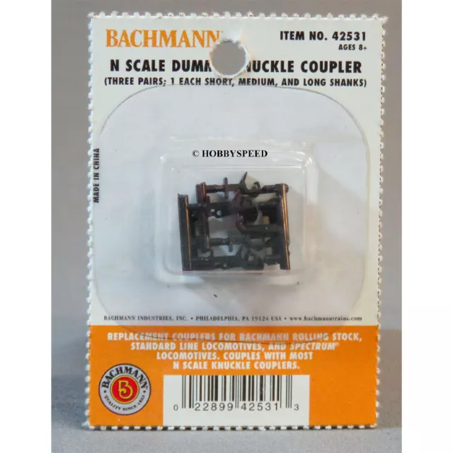 Bachmann USA Dummy Knuckle Couplers Variety N Gauge 42531