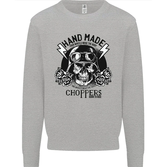 Handmade Choppers Biker Motorcycle Bike Mens Sweatshirt Jumper