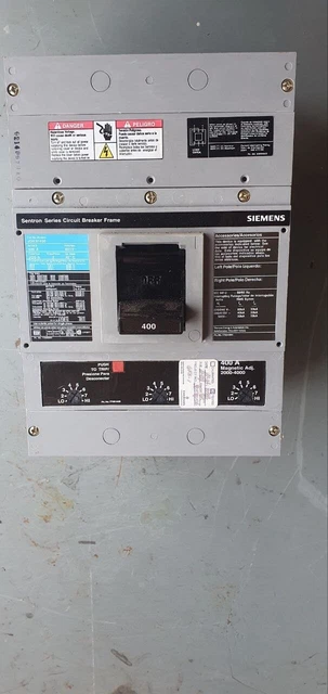 Siemens Circuit Breaker 400 Amp 600 Volt 3 Pole Type JD6-A