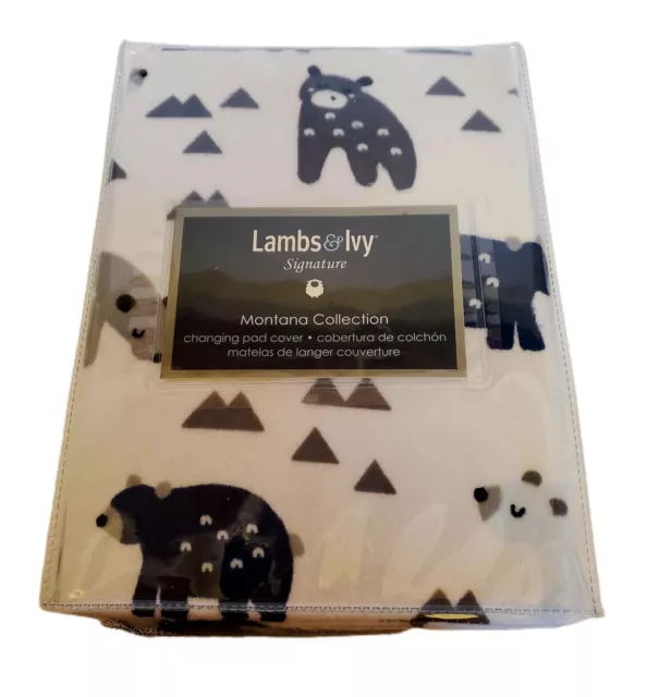 Lambs & Ivy Montana Collection Changing Pad Cover Baby New w/ Bears very Soft