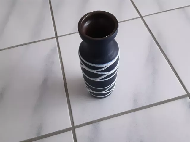 Vase Scheurich Nr. 200 22 Fat Lava blau weiß 70er Jahre mid Century guter Zust.