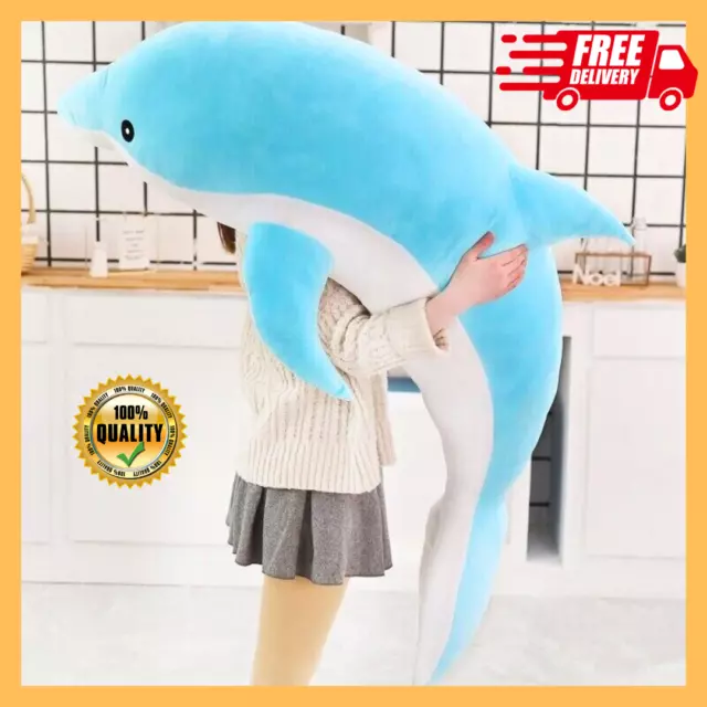 Giant Dolphin Plush Toy Stuffed Cute Animal Soft Doll Pillow Kids Gift FreeShip
