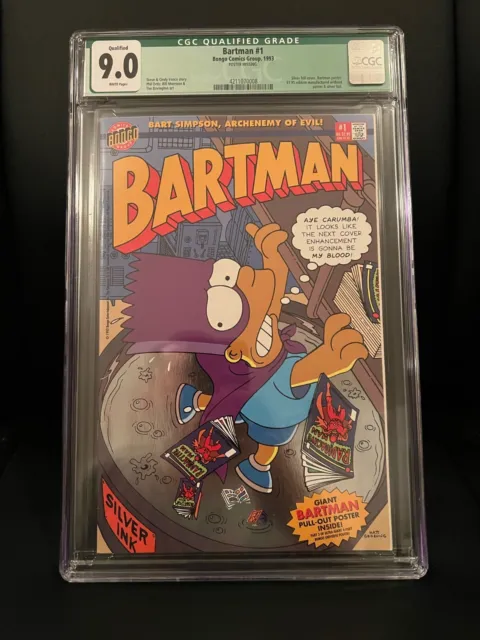 Bartman #1-5 CGC 7.0-9.6 Silver Foil Bart Simpson Bongo Comics (1993) Simpsons