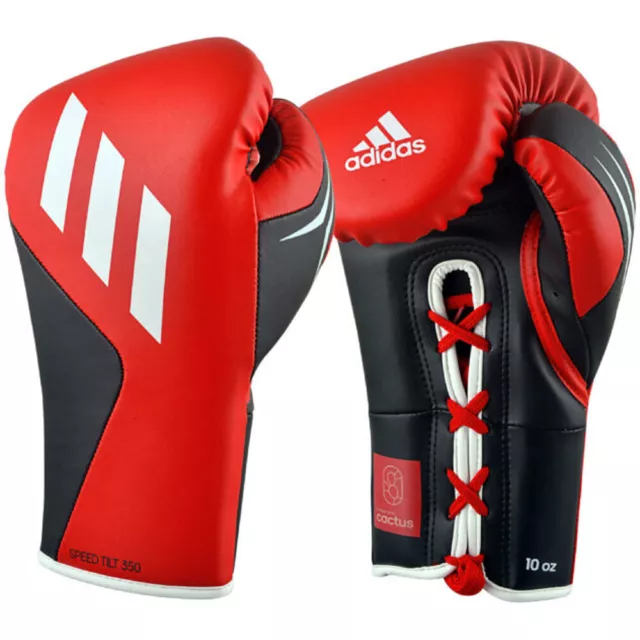 Adidas Tilt 350 Pro Training Active Red/Black Lace Up Boxing Gloves