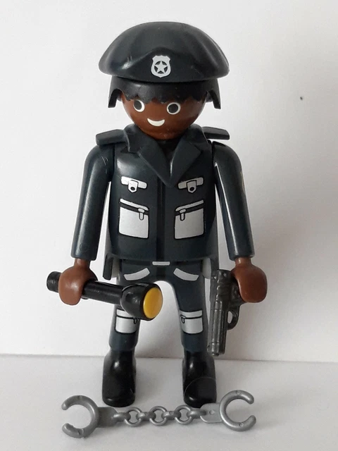 Personnage Playmobil Policier Montagne - Commissariat, Fourgon, Prison - Occasion Comme Neuf
