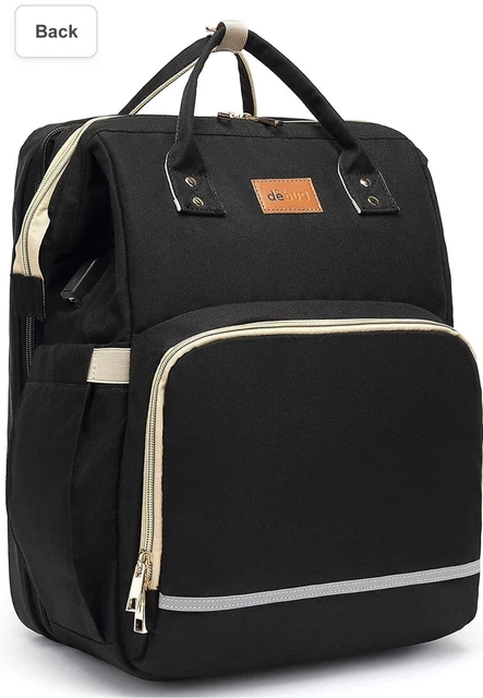 Great Deal  Baby Diaper Bag Backpack with Bassinet Changing Station black 4