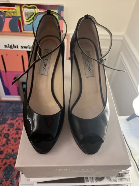 jimmy choo shoes 39 Black Peep Toe