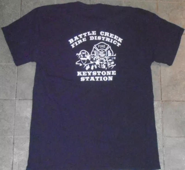 BATTLE CREEK Fire District Dept Keystone Station Hermosa South Dakota shirt L