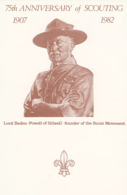 (07252) GB Havering Covers Scouts Baden-Powell Commemorative Card unused 1982