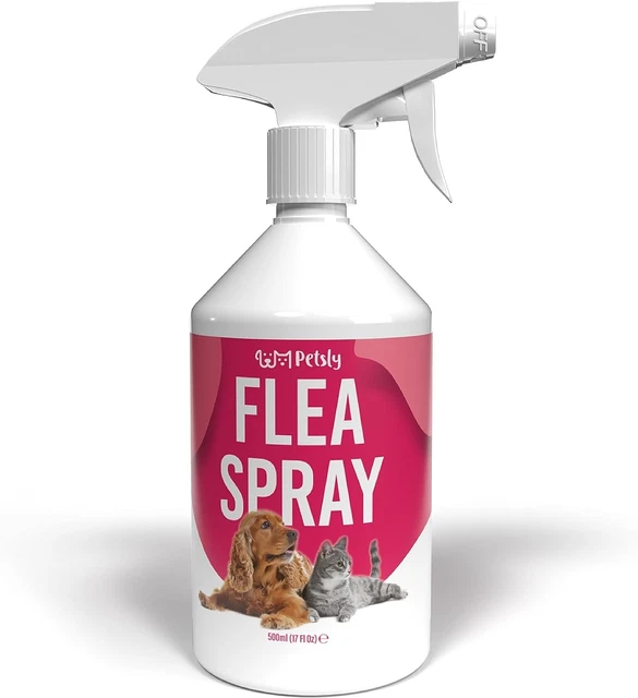 Spray Antiparassitario per GATTI E CANI 500 Ml Antipulci Pulci, Zecche