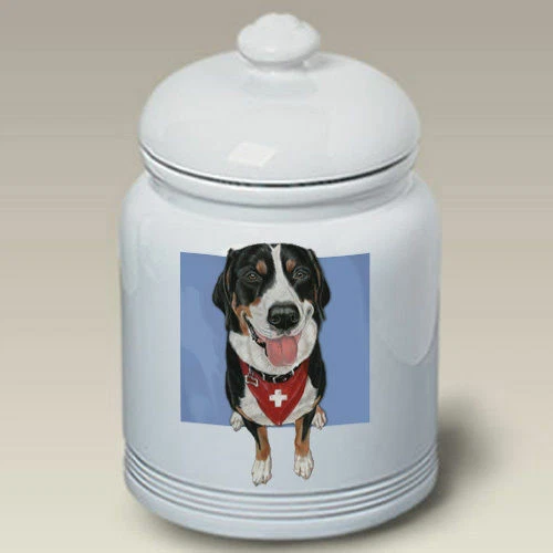 Greater Swiss Mountain Dog Ceramic Treat Jar PS 52144