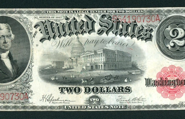 $2 1917 United States Note Legal Tender  ** DAILY CURRENCY AUCTIONS **