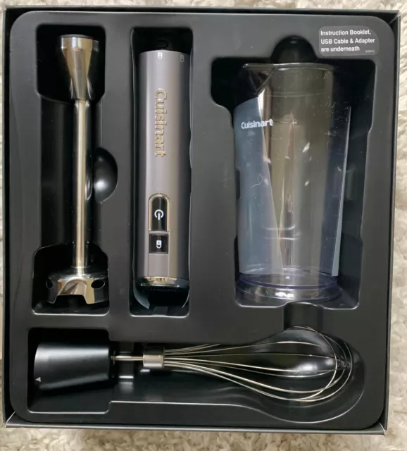 NEW! Cuisinart EvolutionX Cordless Hand Blender Rechargeable RHB-100 ~Open box