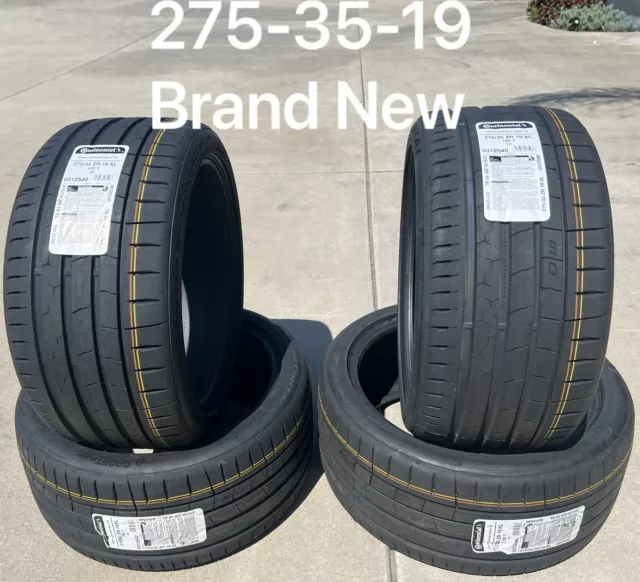1 NEW Continental ExtremeContact Sport 02 275/35ZR19 100Y XL Like Michelin 4S 1 NEW Continental ExtremeContact Sport 02 275/35ZR19 100Y XL Like Michelin 4S