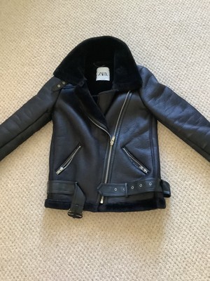 zara aviator jacket beige