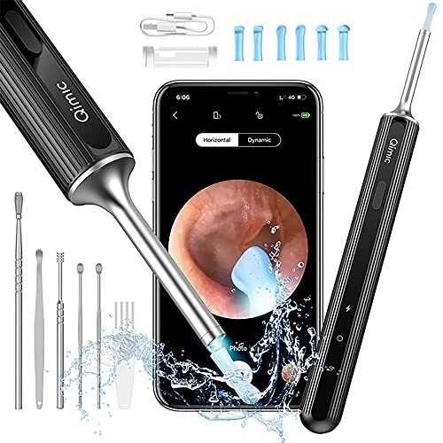 QIMIC Otoscope Oreille Camera Oreille 1080P HD Kit Camera Oreille d'éliminati...