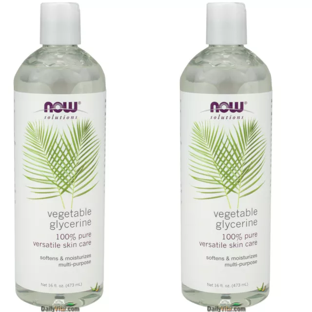 2 x AHORA Aceite de Glicerina Vegetal 16 fl oz FRESCO HECHO EN EE. UU. ENVÍO GRATUITO