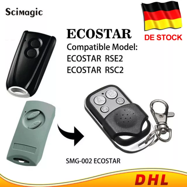 Handsender für EcoStar 433.92 Mhz RSE 2 RSC 2 Fernbedienung Liftronic Portronic