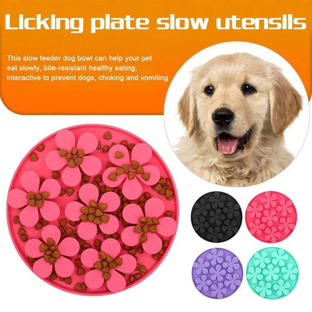 Pet Dog Bowl Dog Slow Feeder Bowl Puppy Cat Slow Eating Anti-chock Dish I2P4