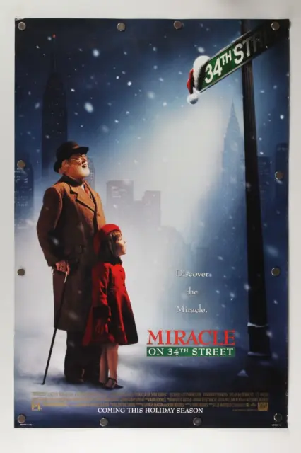 Miracle on 34th Street 1994 Double Sided Original Movie Poster 27" x 40"