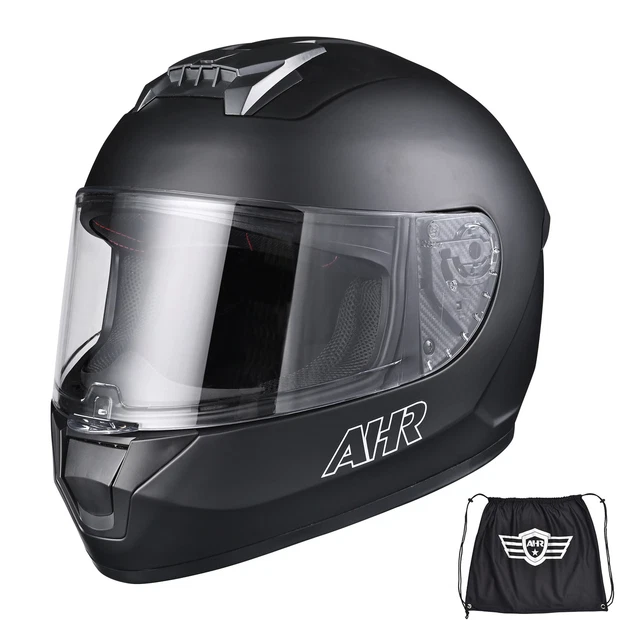AHR RUN-F3 Full Face Motorcycle Helmet DOT Removable Liner Motor Bike Adult S