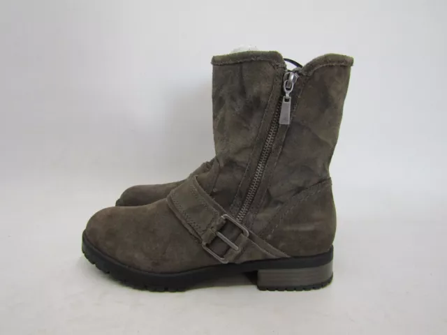 Clarks Womens Size 7 M Brown Suede Zip Buckle Fashion Ankle Boots Booties