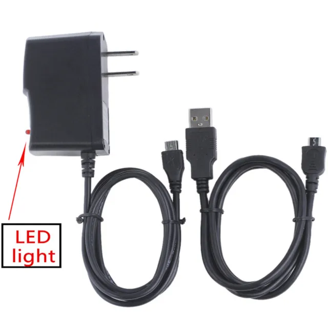 1A AC Battery Power Charger Adapter +USB Cord for Samsung CAMERA DV300 F DV305 F