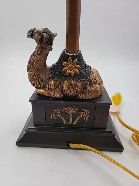 Vintage 80s Joe Camel Lamp Gold Base With Dark Brown Shade. Lamp Is Complete...