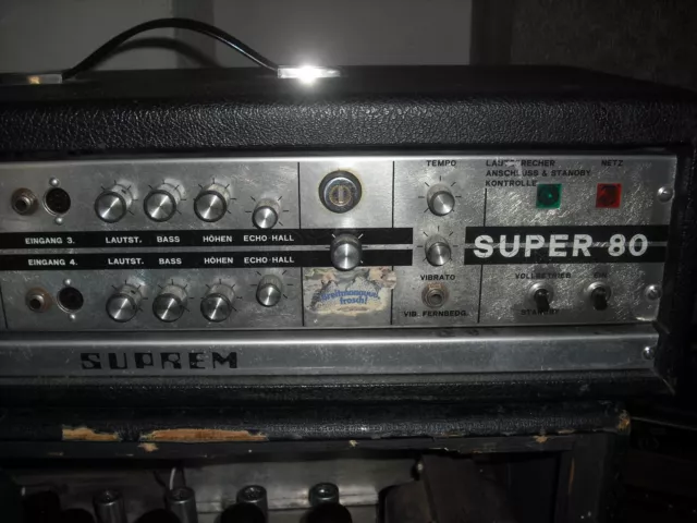 German Suprem Super 80 Gitarre Bass Orgel Ventil Verstärker Röhre Verstärker Kopf 60w EL34 2