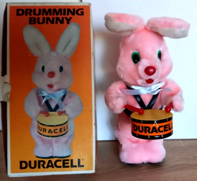 VINTAGE DRUMMING BUNNY Duracell Original Box Repair Display Spare ...