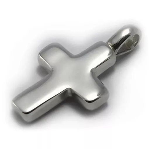 Solid Sterling 925 Silver Heavy Weight Cross Crucifix Pendant Necklace