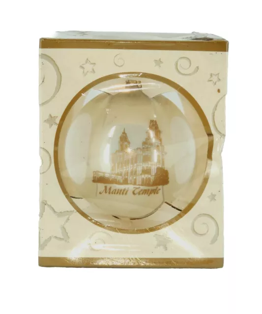 Manti Temple Glass Christmas Ornament Mormon