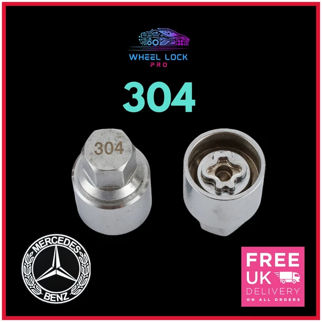 MERCEDES BENZ LOCKING Wheel Nut Key Number 304 UK Seller £19.99