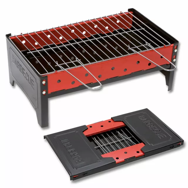 BO-CAMP Faltgrill BBQ Compact Mini Holzkohlegrill Camping Tisch Grill Klappgrill