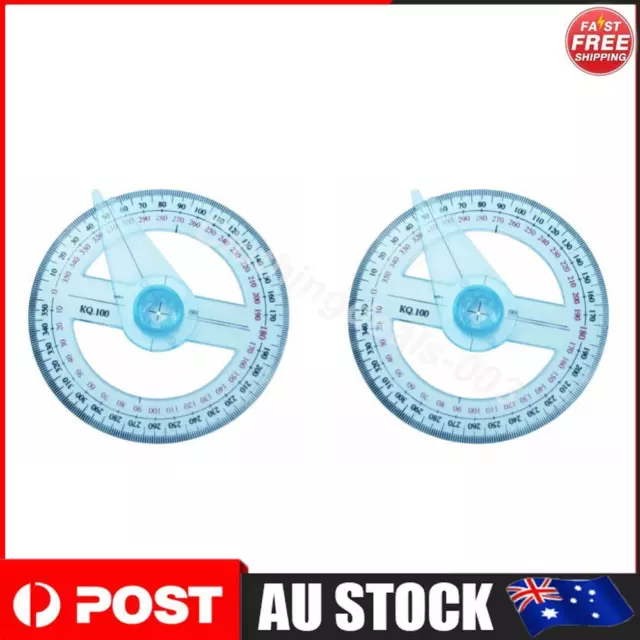 All Circular 10cm 360 Degree Pointer Protractor Ruler Angle Finder Random