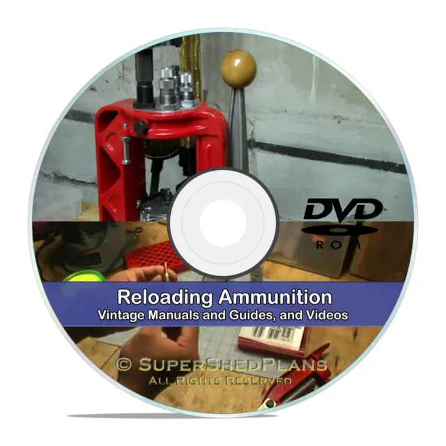 Learn How To Reload Ammunition, .45 9mm .223 Ammo Reloading Books CD DVD PDF V22