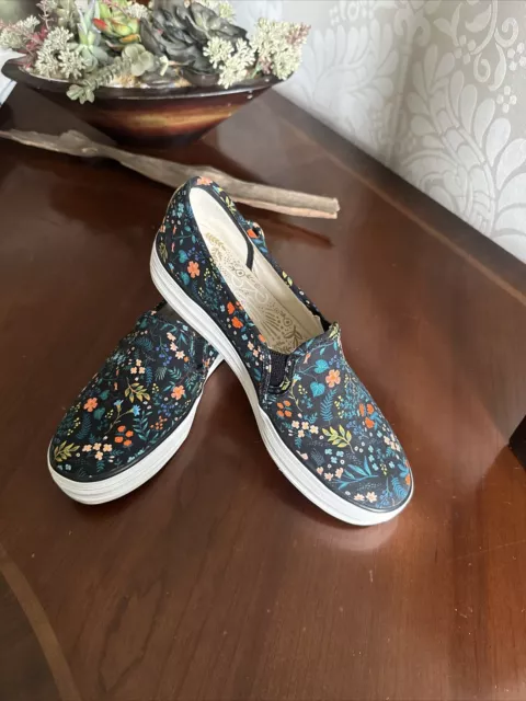 Keds Rifle Paper Co Wildflower Floral Slip-on Shoes Women's Size 8.5 Excellent!