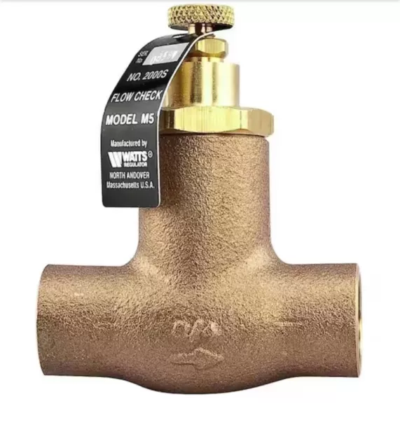 Watts 3/4” Hydronic, Two-Way, Universal Flow Check Valve 2000 - M5