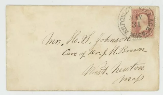 Mr Fancy Cancel 65 COVER TIED SOTN NEPONSET VILLAGE MASS DPO SR-3 UNCOMMON