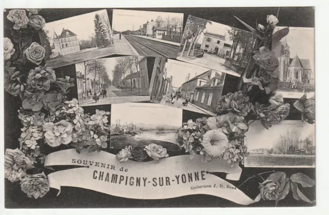 CHAMPIGNY - Yonne - CPA 89 - Carte Souvenir Multi vues