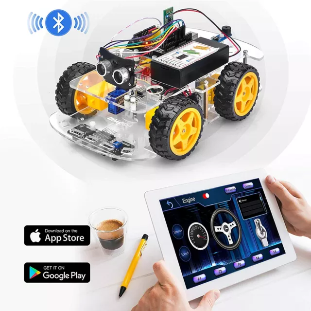 OSOYOO Robot Car Starter Kit for Arduino | STEM Remote Controlled Educational Mo 3