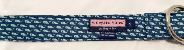 Vineyard Vines small Blue Whale Belt 37 inches D ring 3