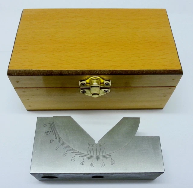 Bloc D'angle Réglable De Précision 3'' X 1'' - Bloc Rainure En V Réglable 0-60°, Outil D'atelier Neuf