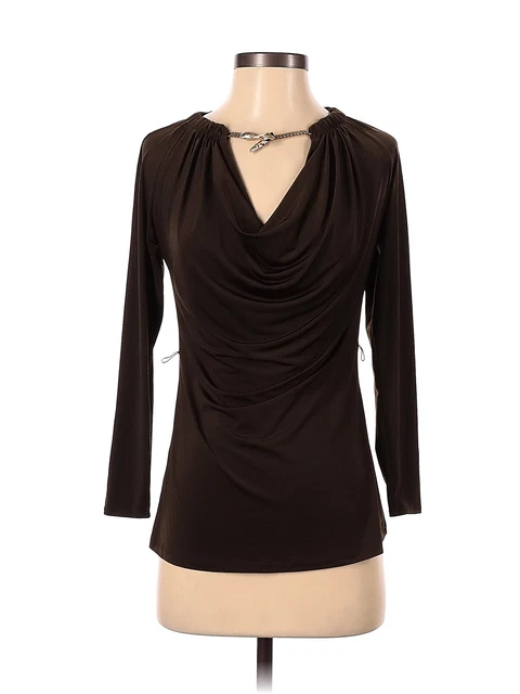 Cache Women Black Long Sleeve Top XS