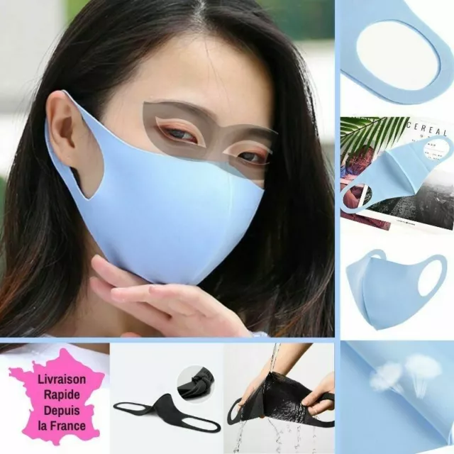 Masque De Protection Alternatif Bleu En Tissu Lavable Réutilisable - Homme Femme